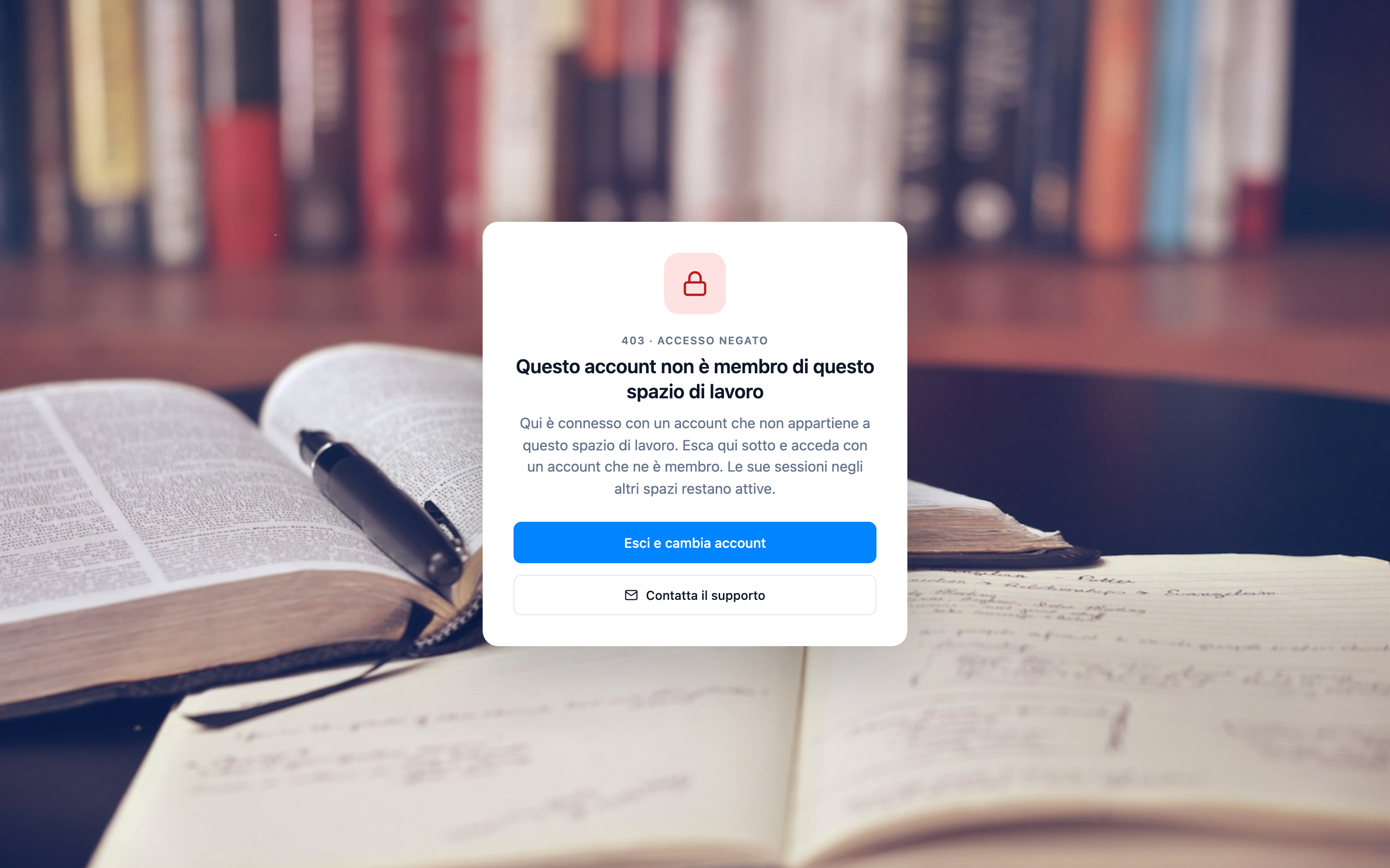 Le impostazioni del dominio con l'indirizzo attuale e il modulo